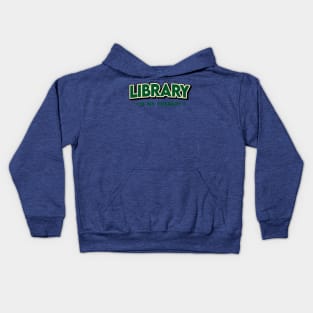 Library Is My Therapy Retro Style Kids Hoodie